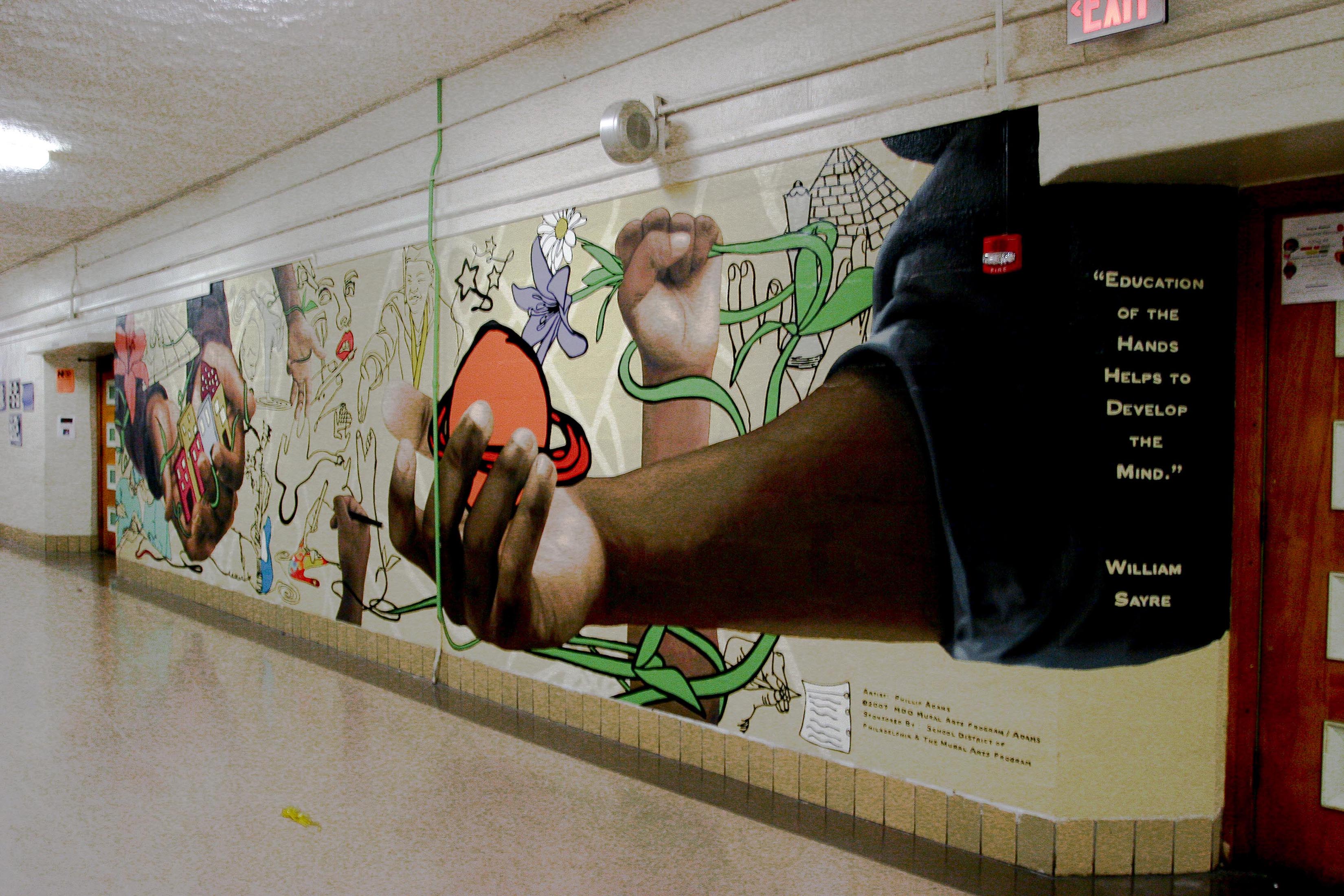 Image of a mural in Sayre High School